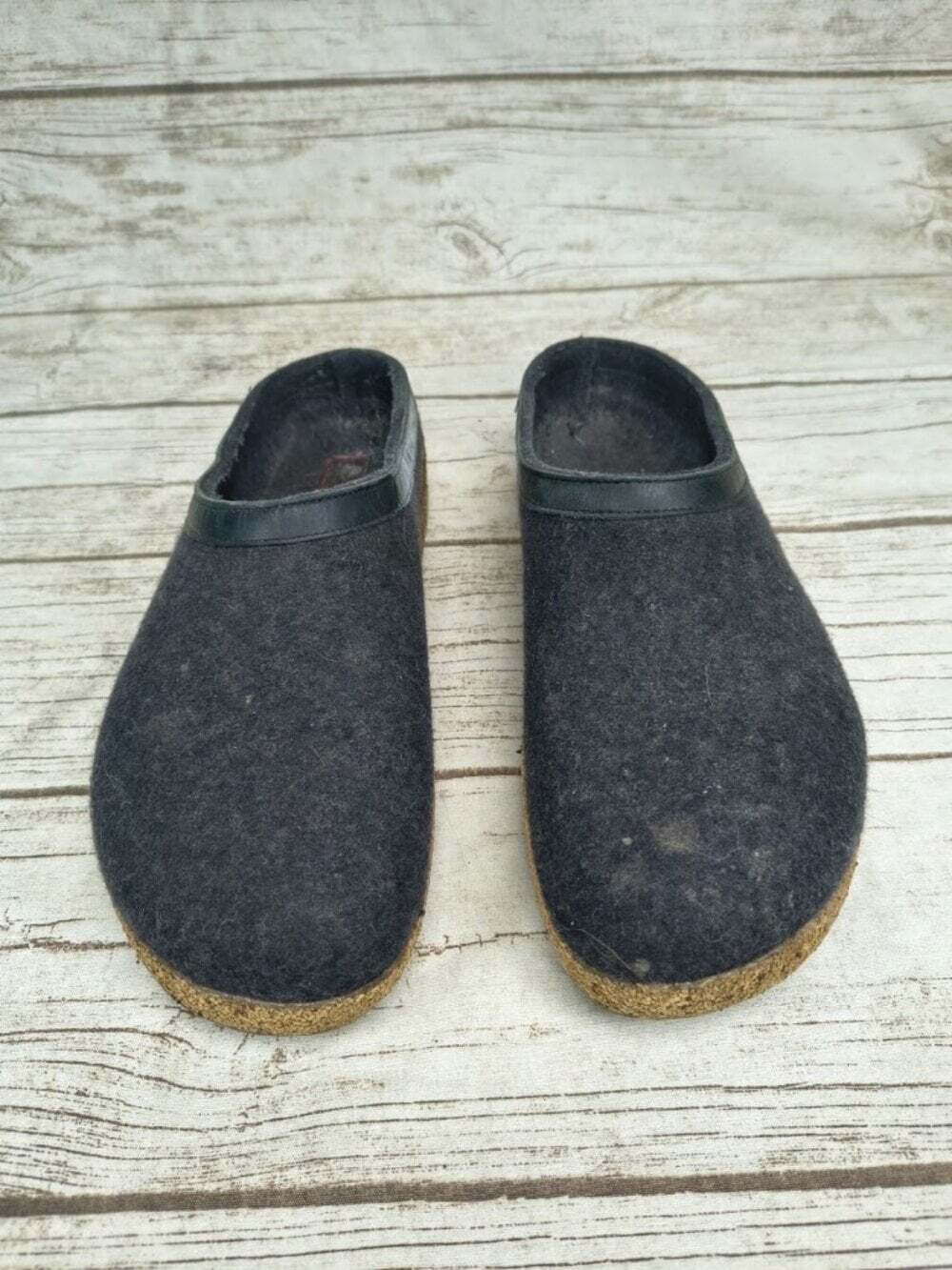 Haflinger Pure New Wool Felt Clogs Cork Sole Size 46